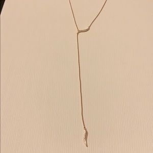 Kendra Scott rose gold jace lariat y necklace